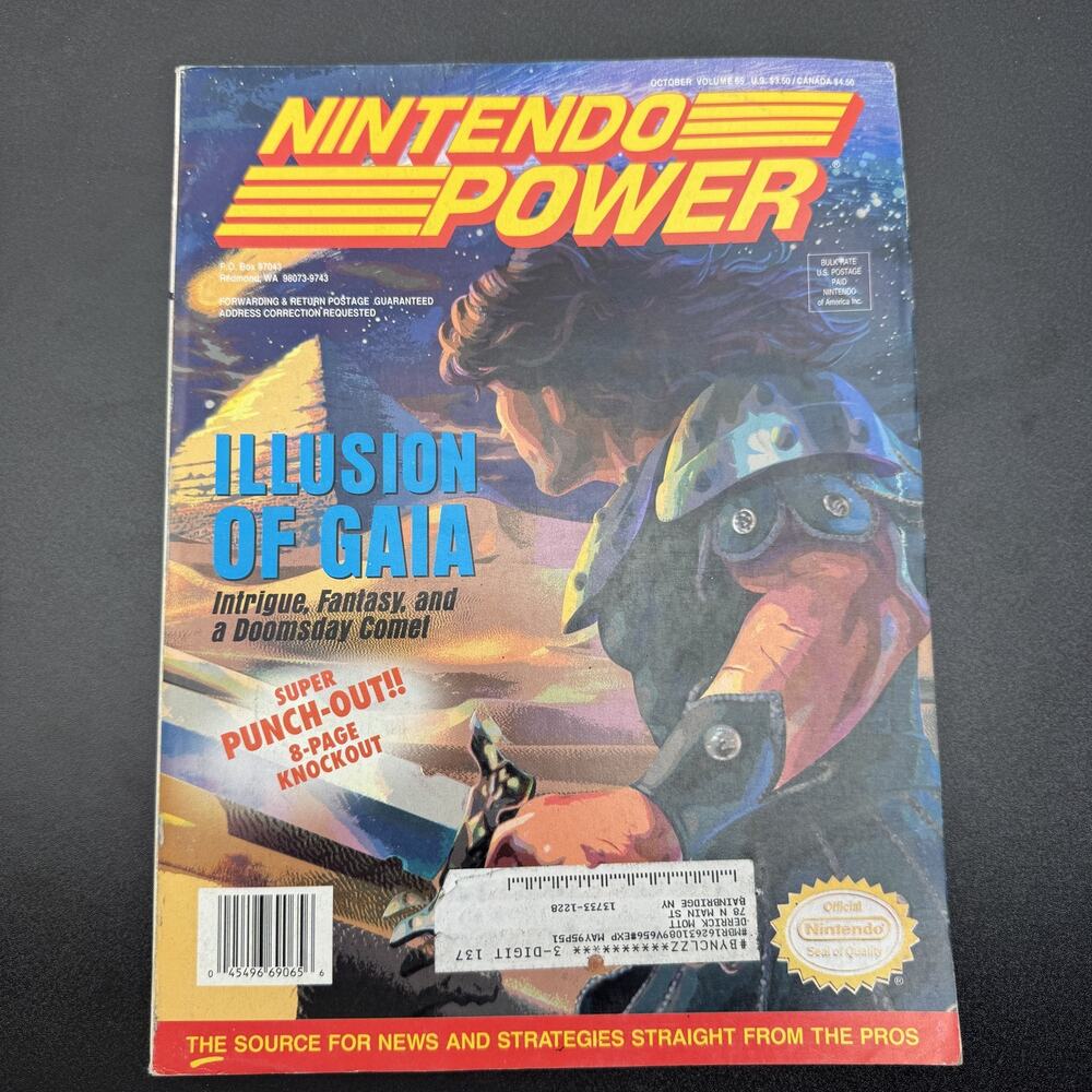 Nintendo Power Magazine Vol 65 October 1994 Illusion of Gaia Earthworm Jim Super